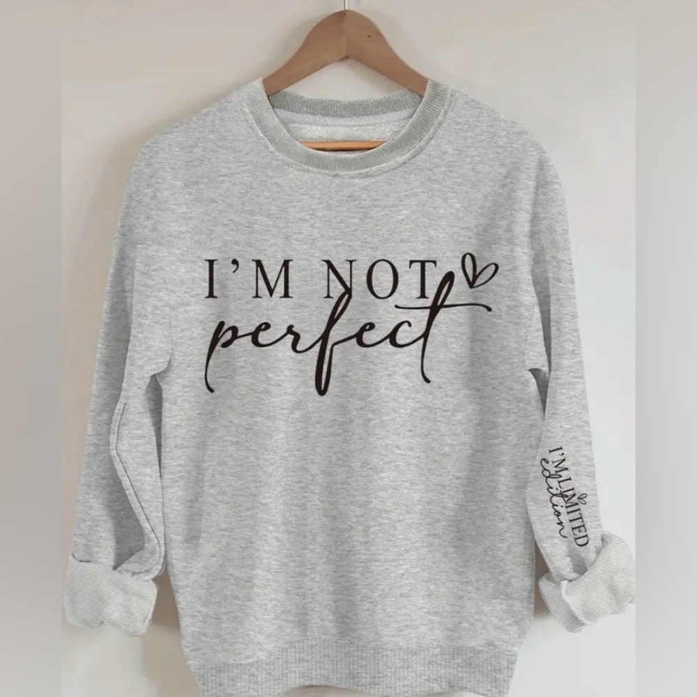 Gray 'I'm Limited Edition' Graphic Sleeve Sweatshirt - Picture 2 of 2